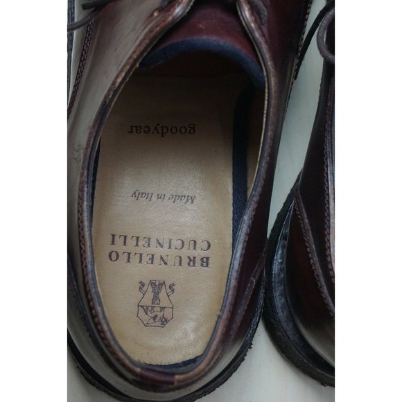 Brunello Cucinelli Shell Cordovan Cap Toe Mens Dress Shoes Sz 42 Made in Italy